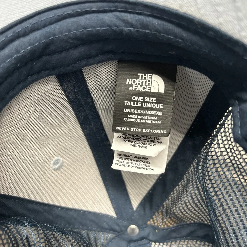 The North Face Mens Adjustable Blue Bear Logo Trucker Hat